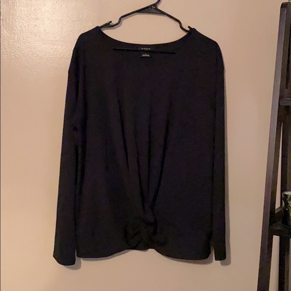 Twist-Front DKNY Blouse